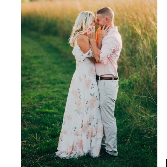 New! Lulu's Mint Green Floral Print Maxi Dress - Picture 8 of 8